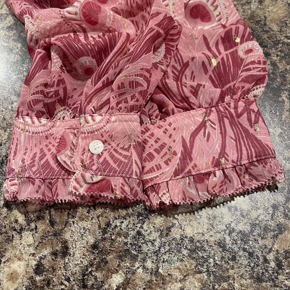 Talbots Top Boho Fairy Cottage Romantic Feminine Ethereal Classic Peacock Medium - Picture 5 of 6